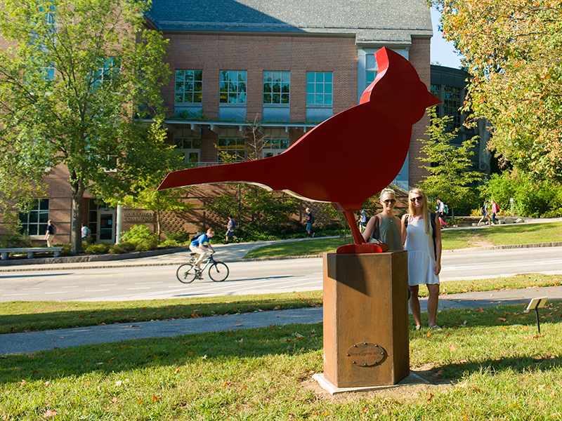 cardinal sculpture on UNH campus