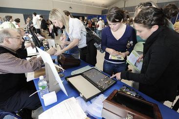 Folks at the Commencement Fair