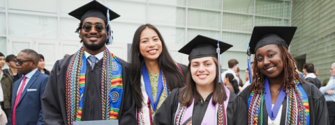 students at commencement